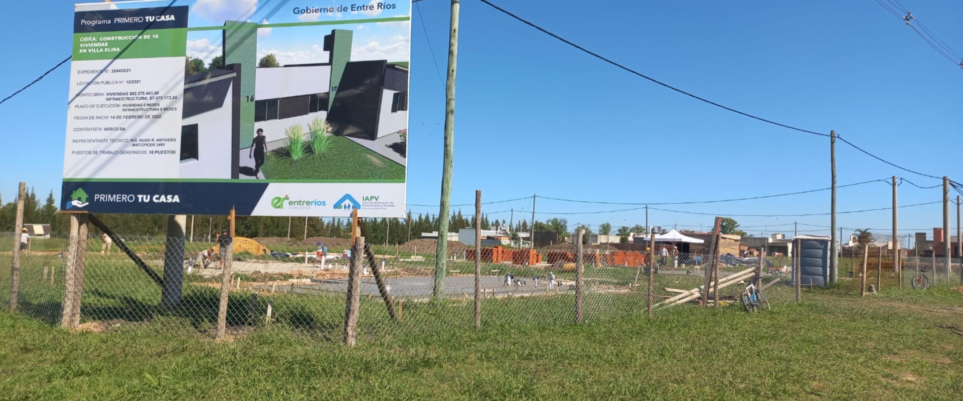 Comenzaron la construcción de 48 nuevas viviendas financiadas por la provincia en tres localidades