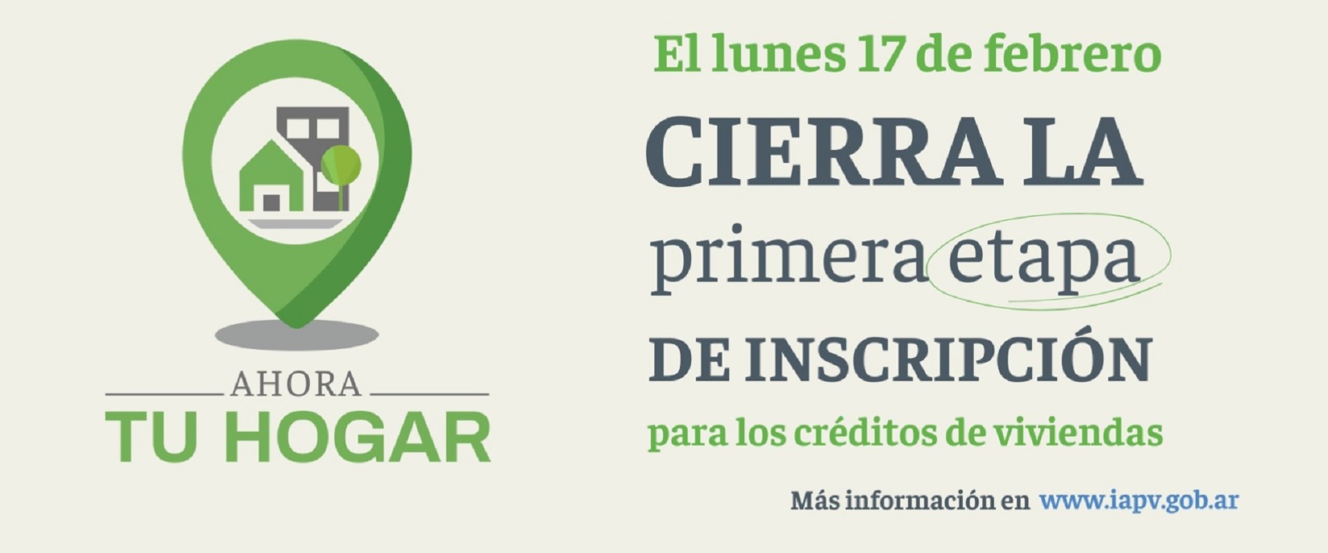 Ahora Tu Hogar: El lunes finaliza la primera etapa de inscripción para los créditos