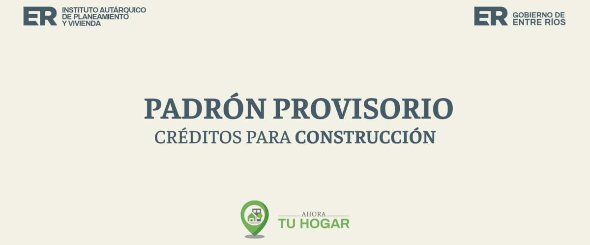 Se exponen los padrones provisorios para el sorteo de créditos de ...