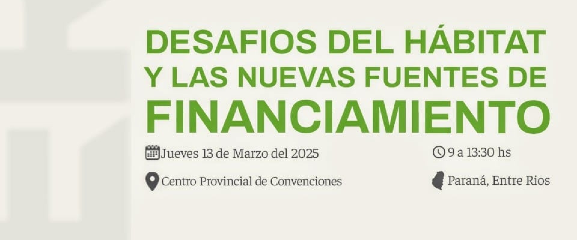 Jornada sobre los desafíos del hábitat en el nuevo contexto económico y las fuentes de financiamiento