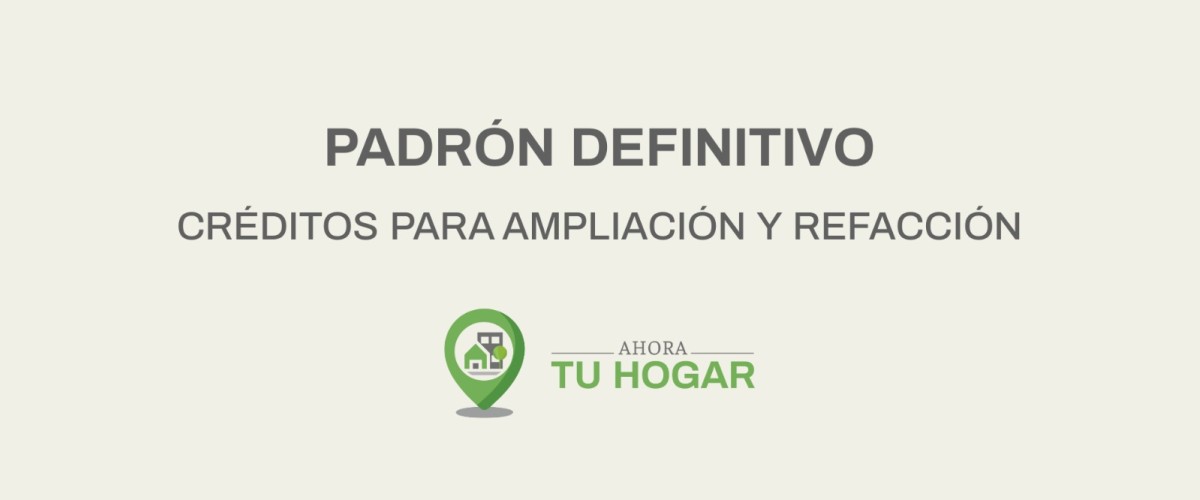 Se exponen los padrones definitivos para el sorteo de créditos de ...